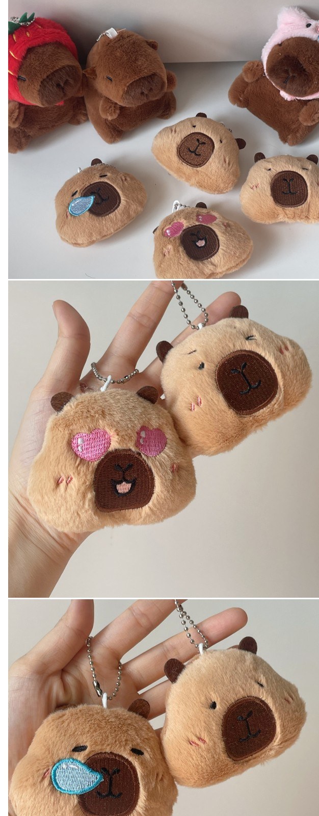 카피바라 인형 키링 열쇠고리 차키 피큐어 상세 이미지