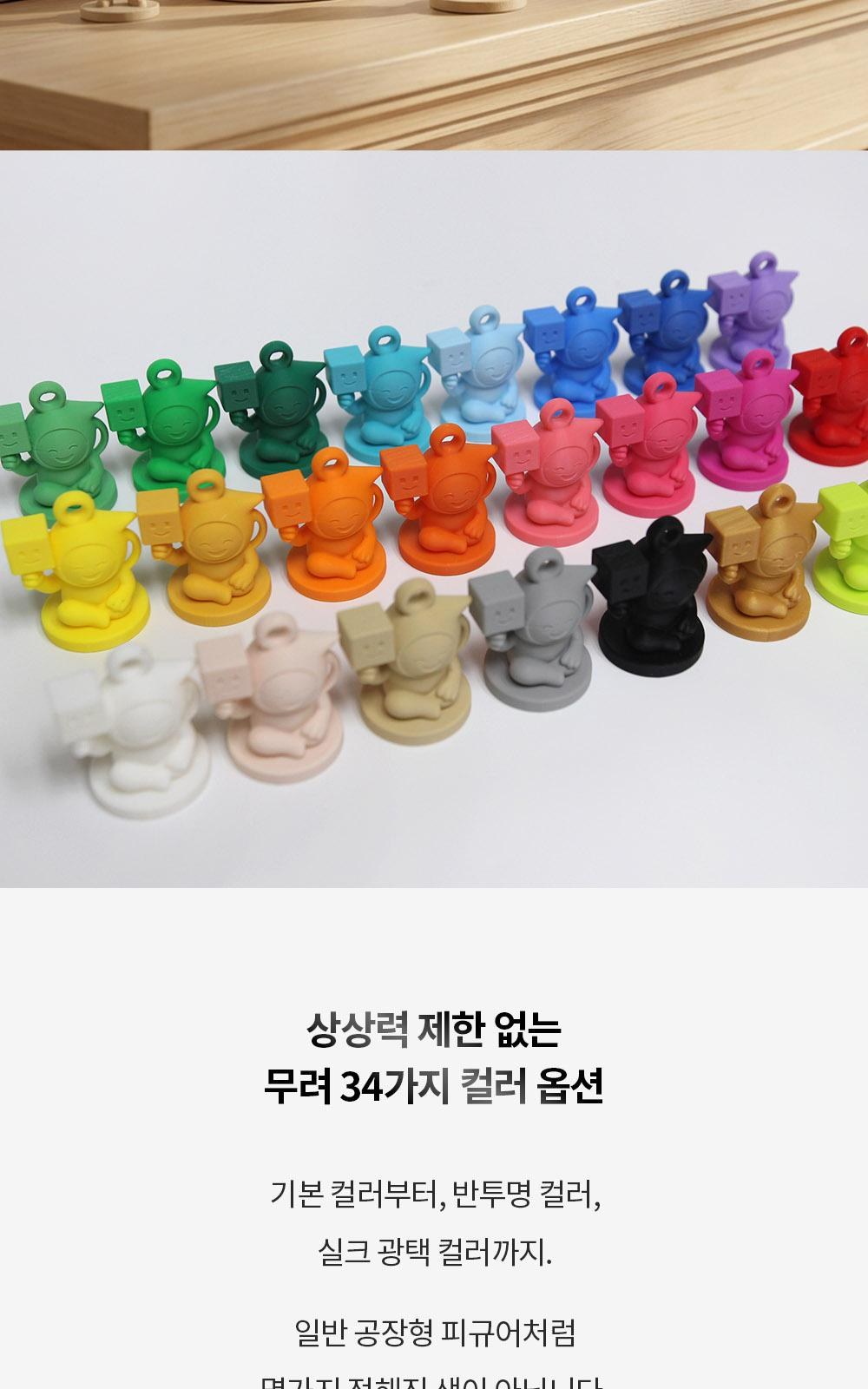 커스텀 3D 프린터 피규어 + 케이스 [실사 프린트 주문 제작 만들기 인물 사람 굿즈 개인 실물 출력 대행] 상세 이미지