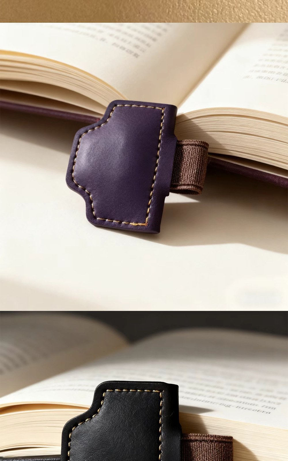 CL156 모던오피스 독서용 마그네틱 가죽 펜홀더 클립 북마크 상세 이미지